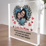 LOVE YOU MUM Gift For Mothers Day Personalised Photo Block