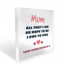THANK YOU GIFT For Mum On Mothers Day Birthday Personalised
