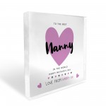 Mothers Day Gift From Granddaughter Grandson Best Nanny Gift