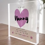 Mothers Day Gift From Granddaughter Grandson Best Nanny Gift