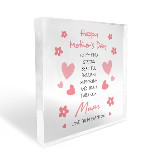 Mothers Day Gift For My Beautiful Fabulous Mum Personalised 