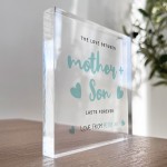 Mother And Son Plaque For Mum or Son Birthday Gifts For Mum