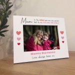 Personalised Birthday Mum Gifts White Wood 7x5 Photo Frame Gift 
