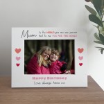 Personalised Birthday Mum Gifts White Wood 7x5 Photo Frame Gift 