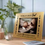 Happy 1st First Fathers Day Gifts Best Dad 7x5 Photo Frame Gift