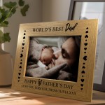 Happy 1st First Fathers Day Gifts Best Dad 7x5 Photo Frame Gift