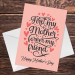 Mothers Day Card for Mum Forever My Friend Card For Mum