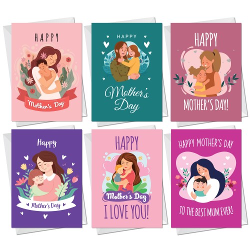 Mothers Day Cards 6 Pack Cute Mothers Day Cards Card For Mum Nan