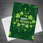 Happy St Patricks Day Greetings Card Lucky Irish Card For Family
