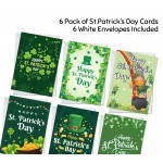 Pack of 6 St. Patrick's Day Greeting Cards and White Envelopes