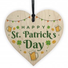 Happy St Patricks Day Wood Heart St Patrick's Day-Irish Day Gift