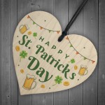 Happy St Patricks Day Wood Heart St Patrick's Day-Irish Day Gift