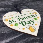 Happy St Patricks Day Wood Heart St Patrick's Day-Irish Day Gift