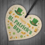 Happy St Patrick's Day-Irish Day Wood Heart Decorations