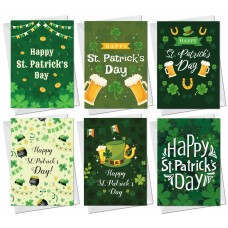 St Patricks Day Pack of 6 Greeting Cards For Friends Family