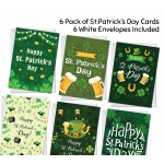 St Patricks Day Pack of 6 Greeting Cards For Friends Family