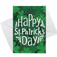 Happy St Patricks Day Greetings Card With Envelope For Friends 