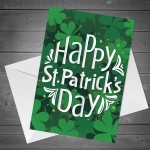 Happy St Patricks Day Greetings Card With Envelope For Friends 