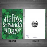 Happy St Patricks Day Greetings Card With Envelope For Friends 