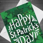 Happy St Patricks Day Greetings Card With Envelope For Friends 