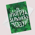 Happy St Patricks Day Greetings Card With Envelope For Friends 