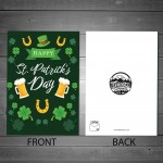 Happy St Patricks Day Greeting Card For Him Her Friends 