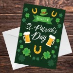Happy St Patricks Day Greeting Card For Him Her Friends 