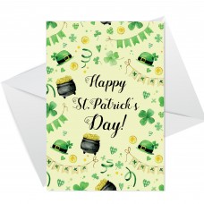 Happy St Patricks Day Greetings Irish Card For Friends Family