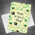 Happy St Patricks Day Greetings Irish Card For Friends Family