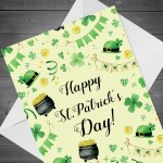 Happy St Patricks Day Greetings Irish Card For Friends Family