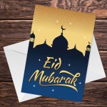 Eid Mubarak Card Happy Eid Ramadan Mubarak Greetings Card