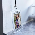 Custom Couple Keychain Personalised 2nd Anniversary Gift