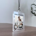 Custom Couple Keychain Personalised 1st 2nd 3rd Anniversary Gift