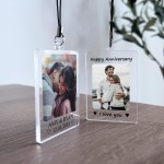 Custom Couple Keychain Personalised 1st 2nd 3rd Anniversary Gift