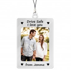 Personalised Photo Keyring For Boyfriend Girlfriend Drive Safe
