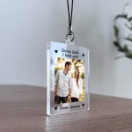 Personalised Photo Keyring For Boyfriend Girlfriend Drive Safe