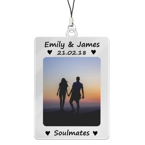 Personalised Photo Keyring Anniversary Soulmate Gift