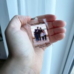 PERSONALISED PHOTO KEYRING FOR MUM DAD SURNAME KEYRING