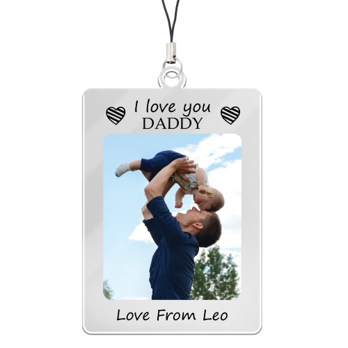PERSONALISED GIFT FOR HIM BIRTHDAY GIFT FOR DADDY PHOTO KEYRING 