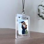 PERSONALISED GIFT FOR HIM BIRTHDAY GIFT FOR DADDY PHOTO KEYRING 