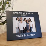 Umrah Mubarak Personalised 7x5 Wooden Photo Frame Ramadan 