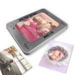 First 1st Birthday Baby Personalised Photo Box Tin Birthday Gift