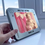 First 1st Birthday Baby Personalised Photo Box Tin Birthday Gift