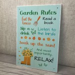 Garden Rules Wall Sign Garden Sign and Plaques Novelty Shed Sign