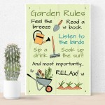Garden Rules Plaque for Outside Welcome Sign For Garden