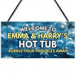 Personalised Hot Tub Accessories Signs and Plaques Bubbles