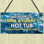 Personalised Hot Tub Accessories Signs and Plaques Bubbles