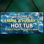 Personalised Hot Tub Accessories Signs and Plaques Bubbles