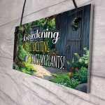 Garden Signs For Outdoor FUNNY GARDEN PLAQUE Summerhouse Sign