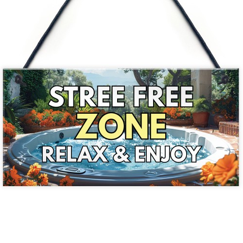 Hot Tub Stress Free Zone Novelty Hot Tub Accessories For Garden 